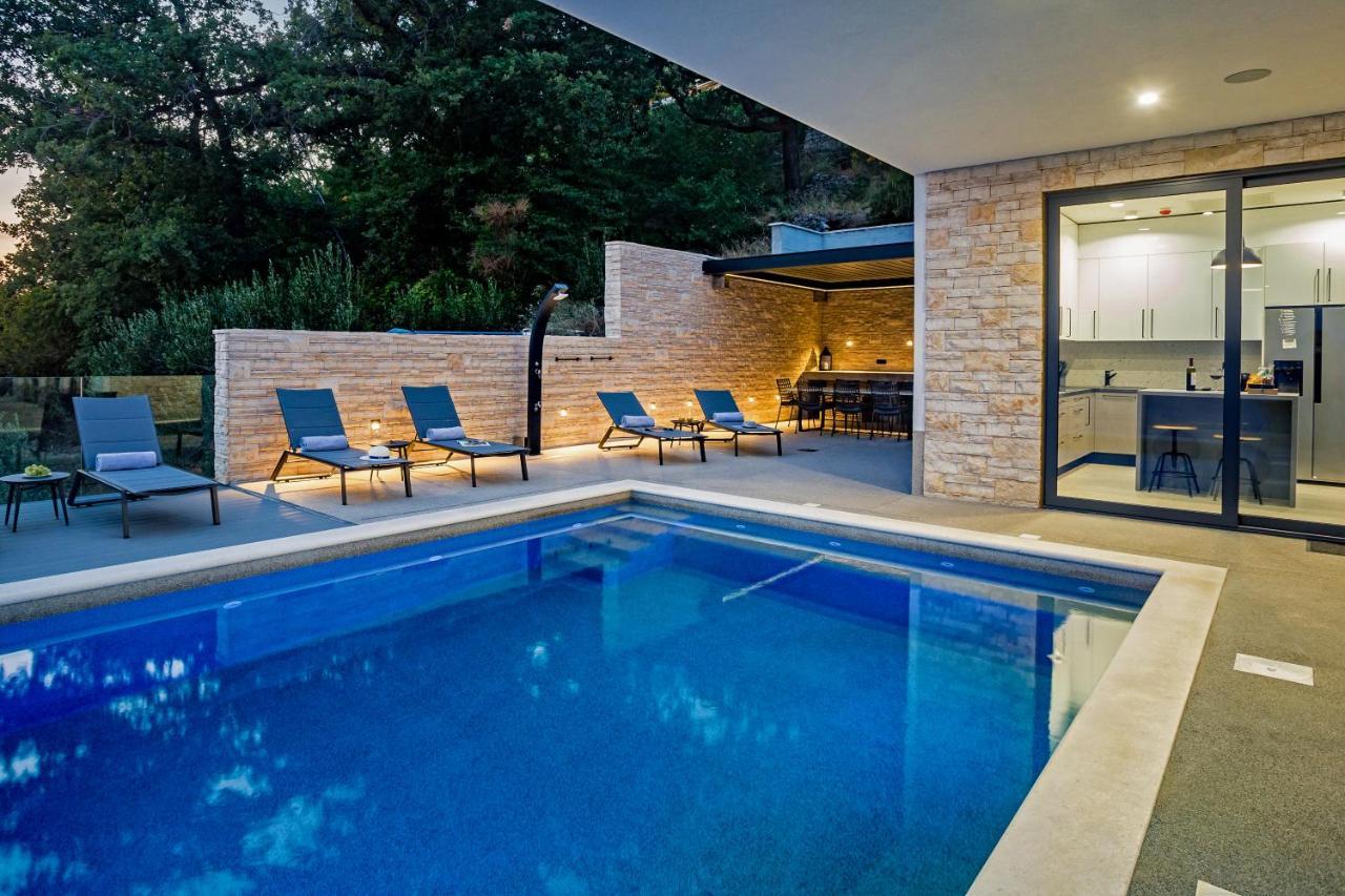 Villa Dispet With Heated Pool, Jacuzzi, Sauna And Cinema Celina Bagian luar foto